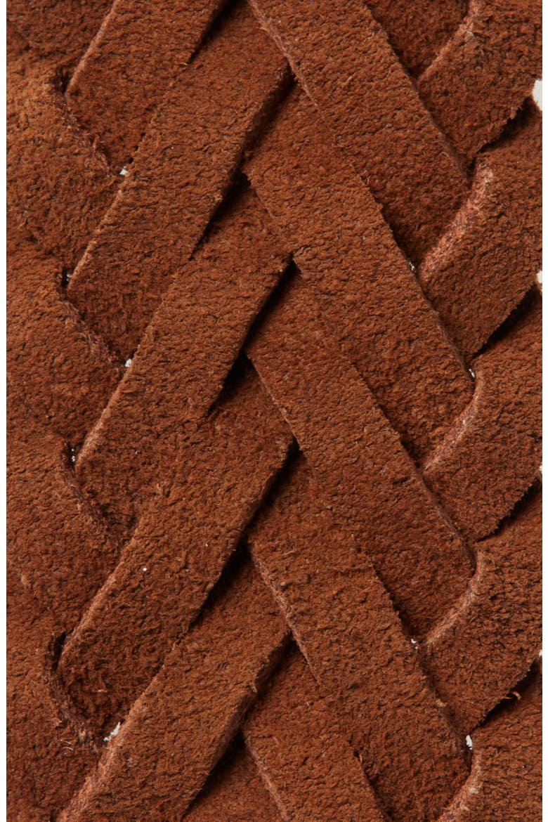 Braided Leather Belt, Alternate, color, COGNAC