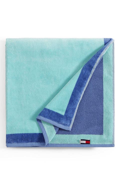 Colorblock Monogram Beach Towel