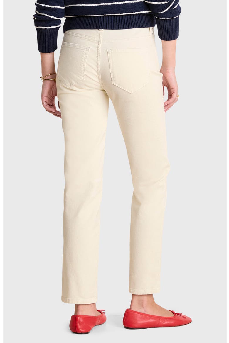 Corduroy Ankle Straight Leg Pants, Alternate, color, MARSHMALLOW