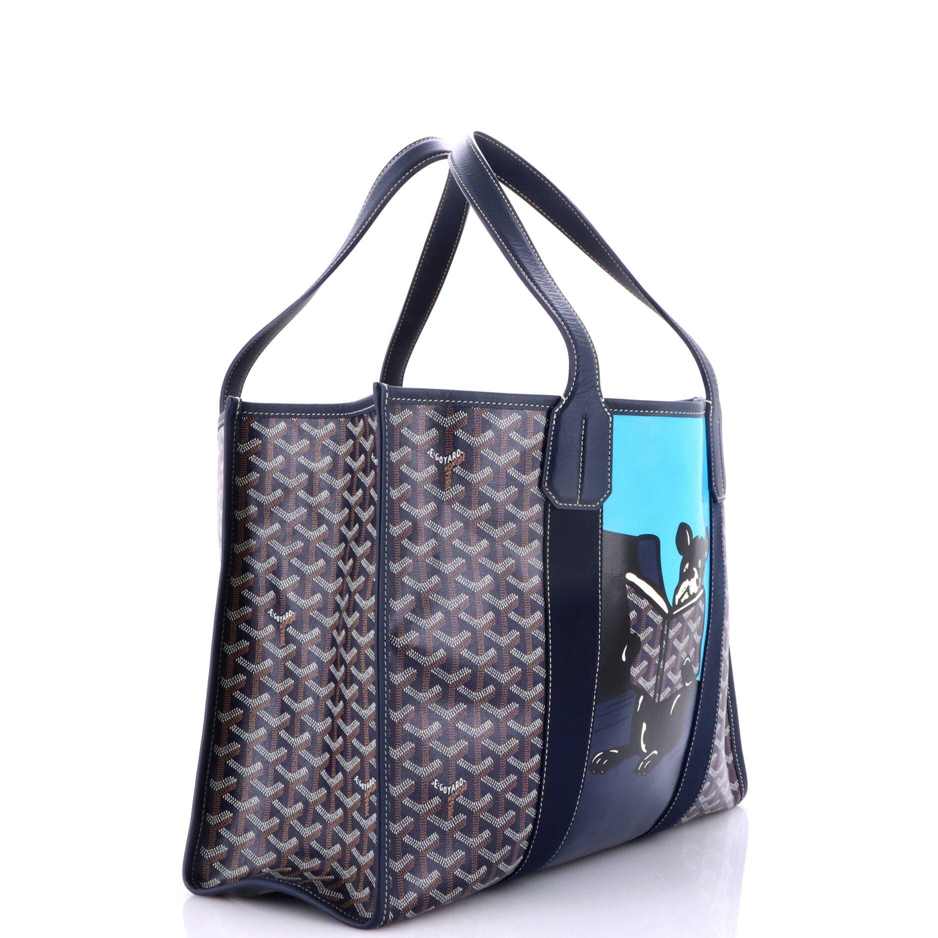 Villette Tote Printed Coated Canvas MM, Alternate, color, Blue