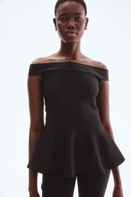 H&M Off-the-shoulder Peplum Top