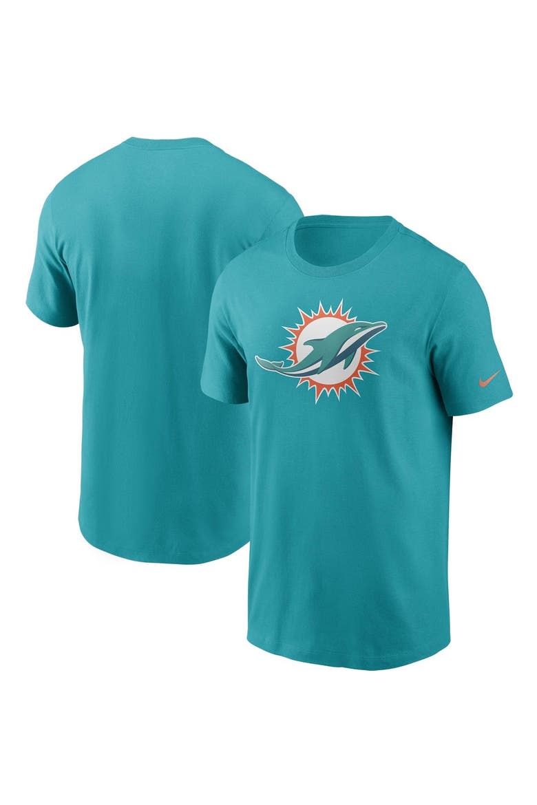 Men's Nike Aqua Miami Dolphins Primary Logo T-Shirt, Main, color, AQUA