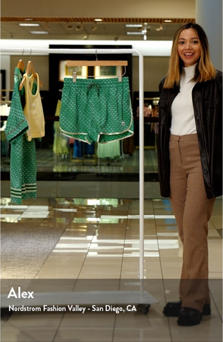 Adicolor Monogram Jacquard High Waist Shorts, sales video thumbnail