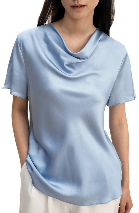 トップス Draped Neck Essential Blouse M 0C3A22C4-CD13-4675-831D-