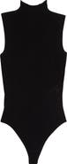 Victoria Beckham Funnel Neck Sleeveless Lace Bodysuit