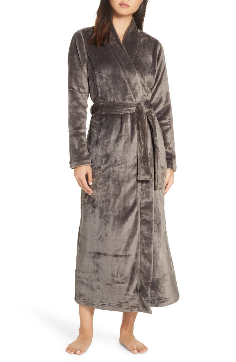UGG<sup>®</sup> Marlow Double Face Fleece Robe, Main, color, Charcoal