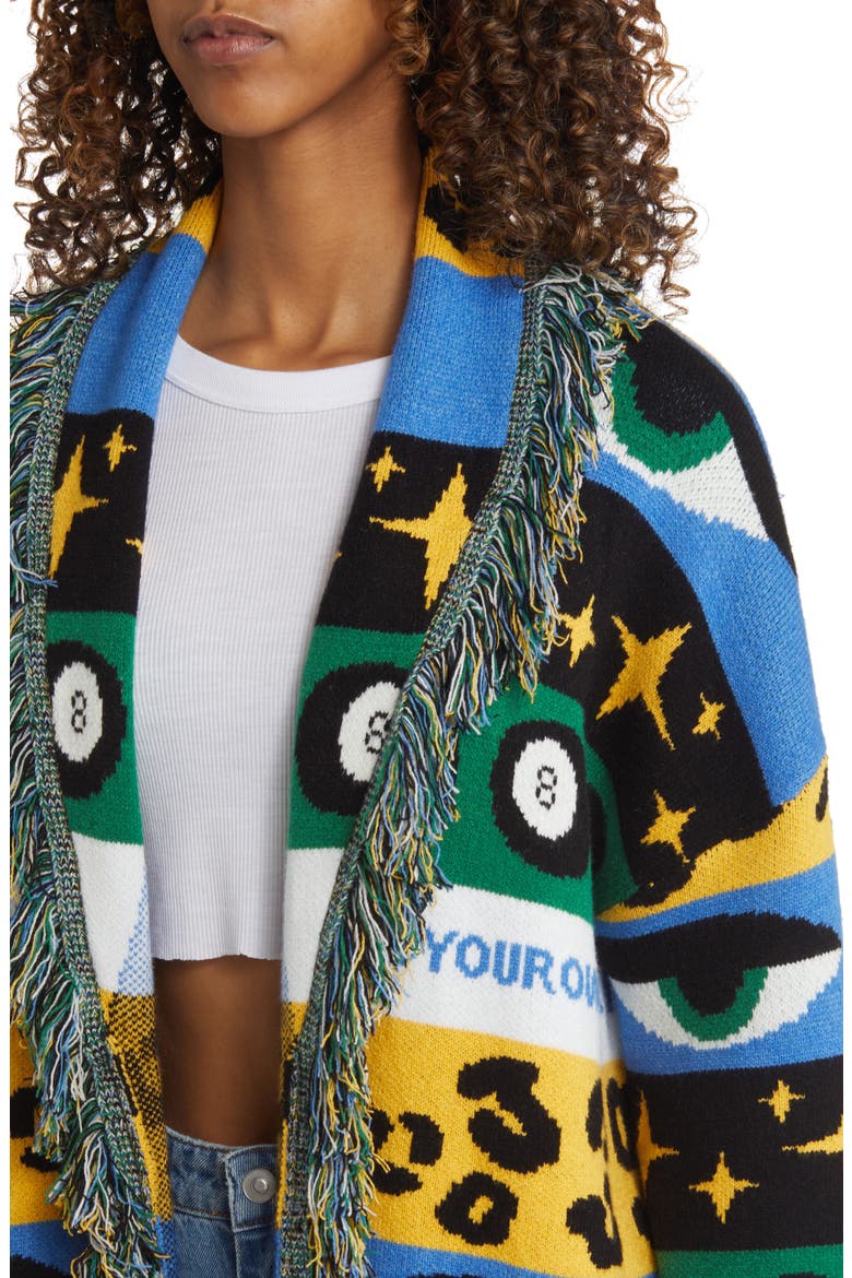 Make Your Own Luck Luxe Fringe Cardigan, Alternate, color, BLUE