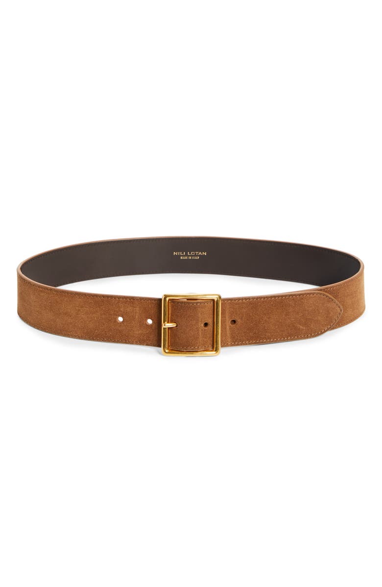 Nili Lotan Marcela Suede Belt, Main, color,