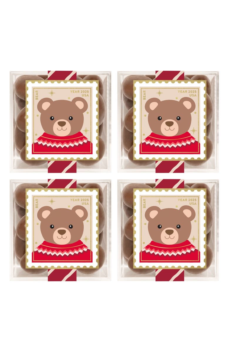 sugarfina Bear Chocolate Biscuits Set of 4 Candy Cubes, Main, color, 