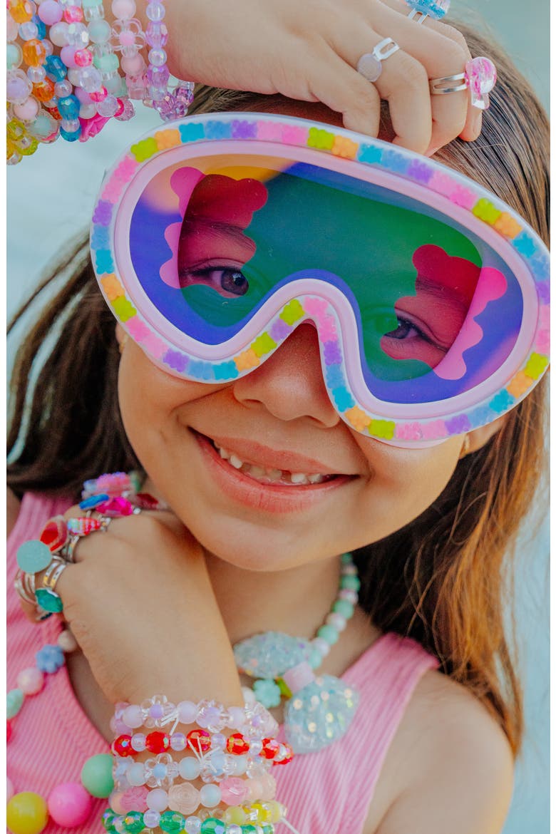 Kids' Gummy Bear Swim Goggles, Alternate, color, BRIGHT PINK
