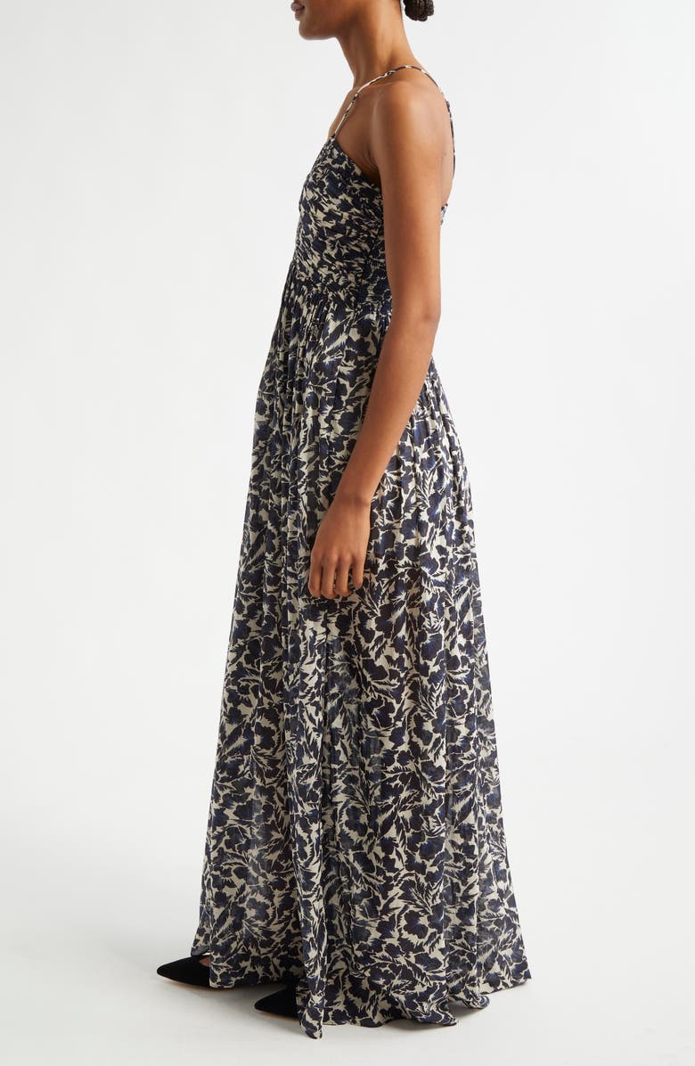 A.L.C. Romy Print Sleeveless Maxi Dress, Alternate, color, Navy/ Cream