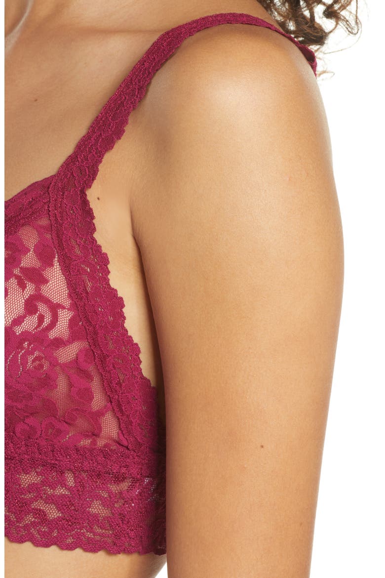 Signature Lace Bralette, Alternate, color, DARK POMEGRANATE RED