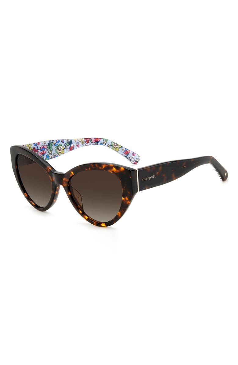 Kate Spade New York paisleigh 55mm gradient cat eye sunglasses, Alternate, color, Havana/ Brown