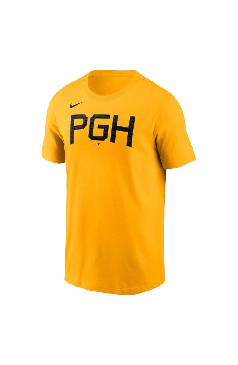 Nike Men's Nike Gold Pittsburgh Pirates City Connect Wordmark T-Shirt, Alternate, color,