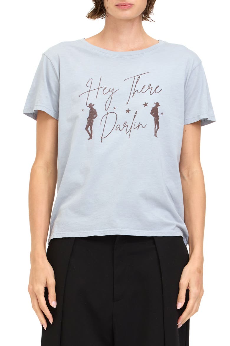 Hey Darlin Graphic T-Shirt, Main, color, SMOKEY BLUE