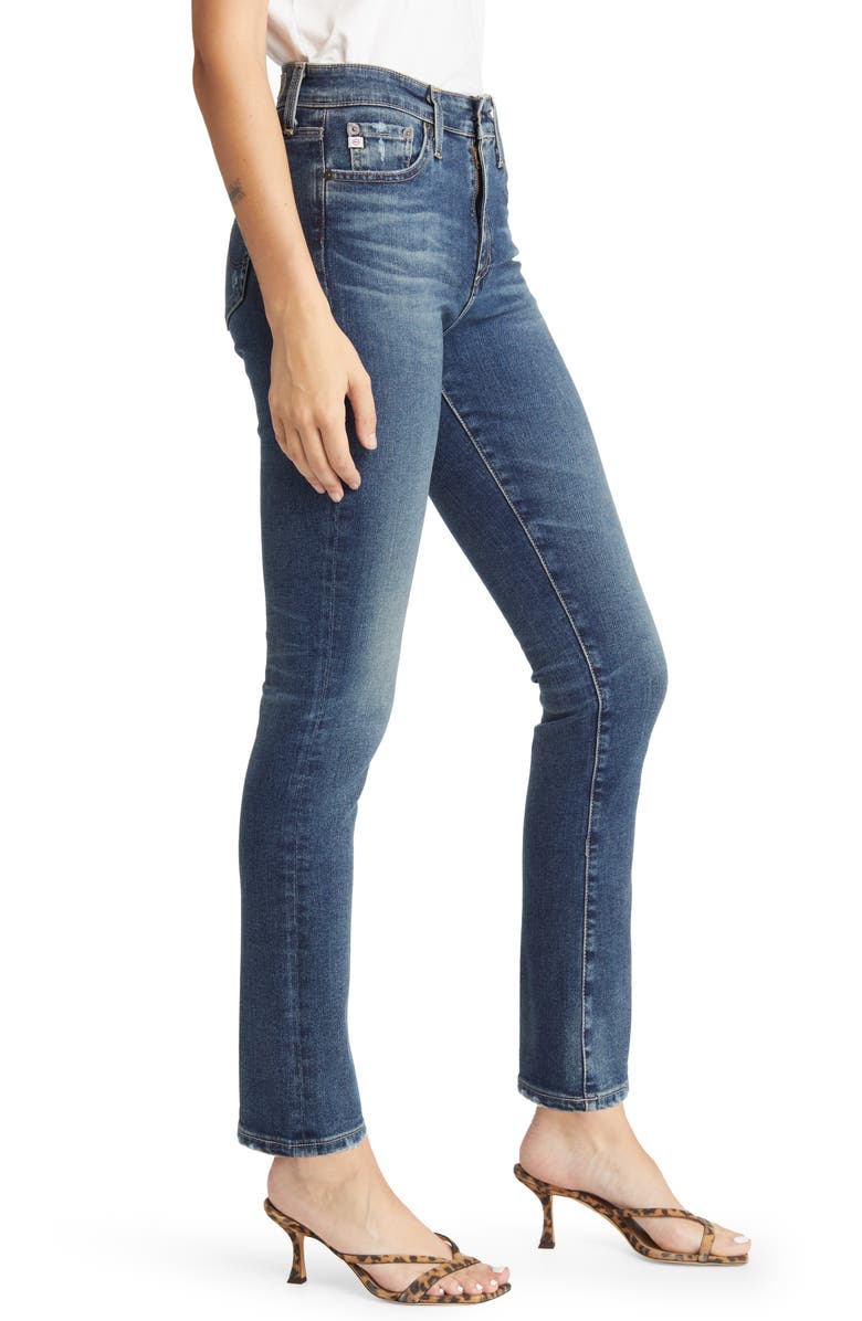 AG Mari Mid Rise Slim Straight Leg Jeans, Alternate, color, 9 Years Method