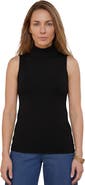Jessica London Carefree Cashmere Sleeveless Turtleneck Shell