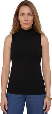 Jessica London Carefree Cashmere Sleeveless Turtleneck Shell