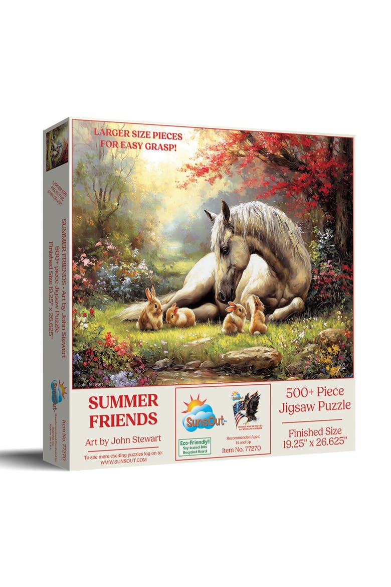 Summer Friends 500 piece Jigsaw Puzzle for Adults Large Pieces, Main, color, Multicolor