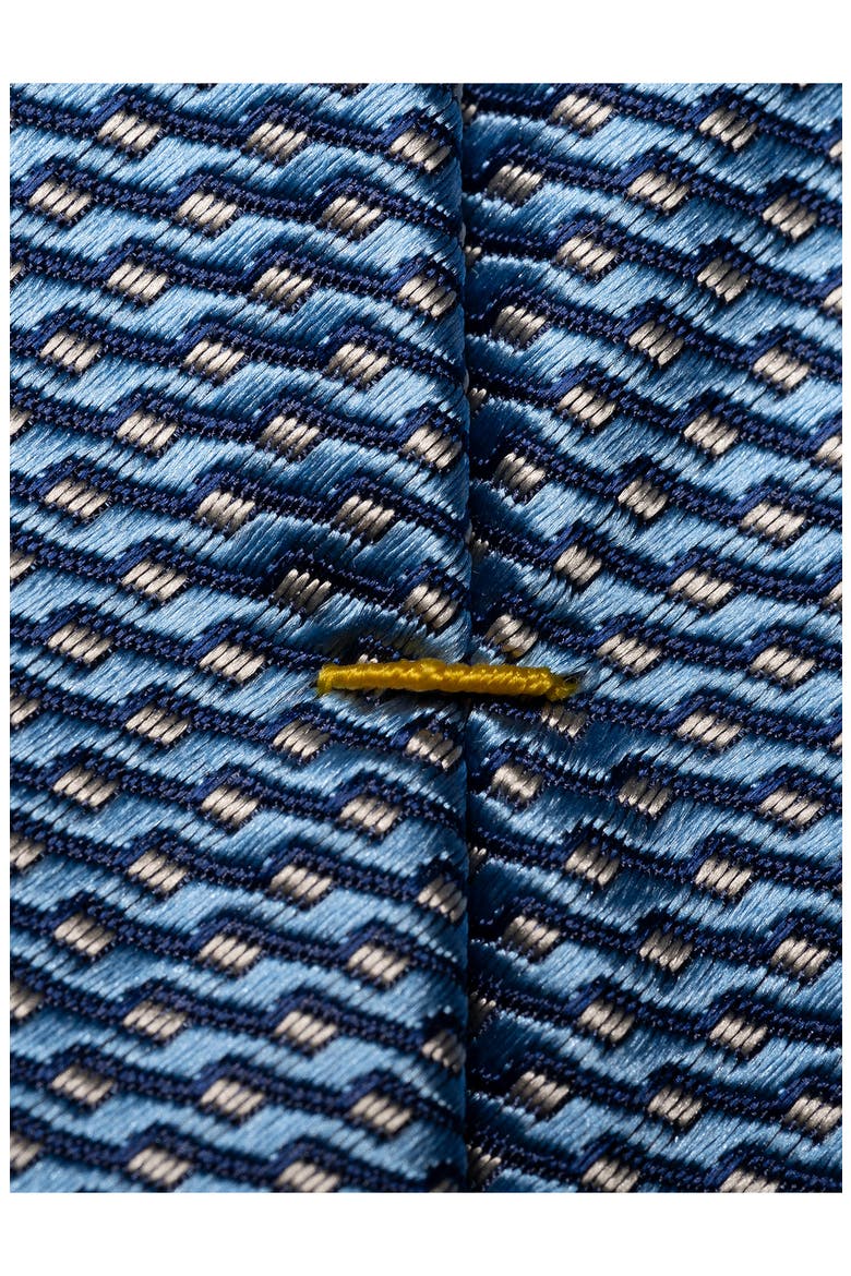 Geometric Silk Tie, Alternate, color, DARK BLUE
