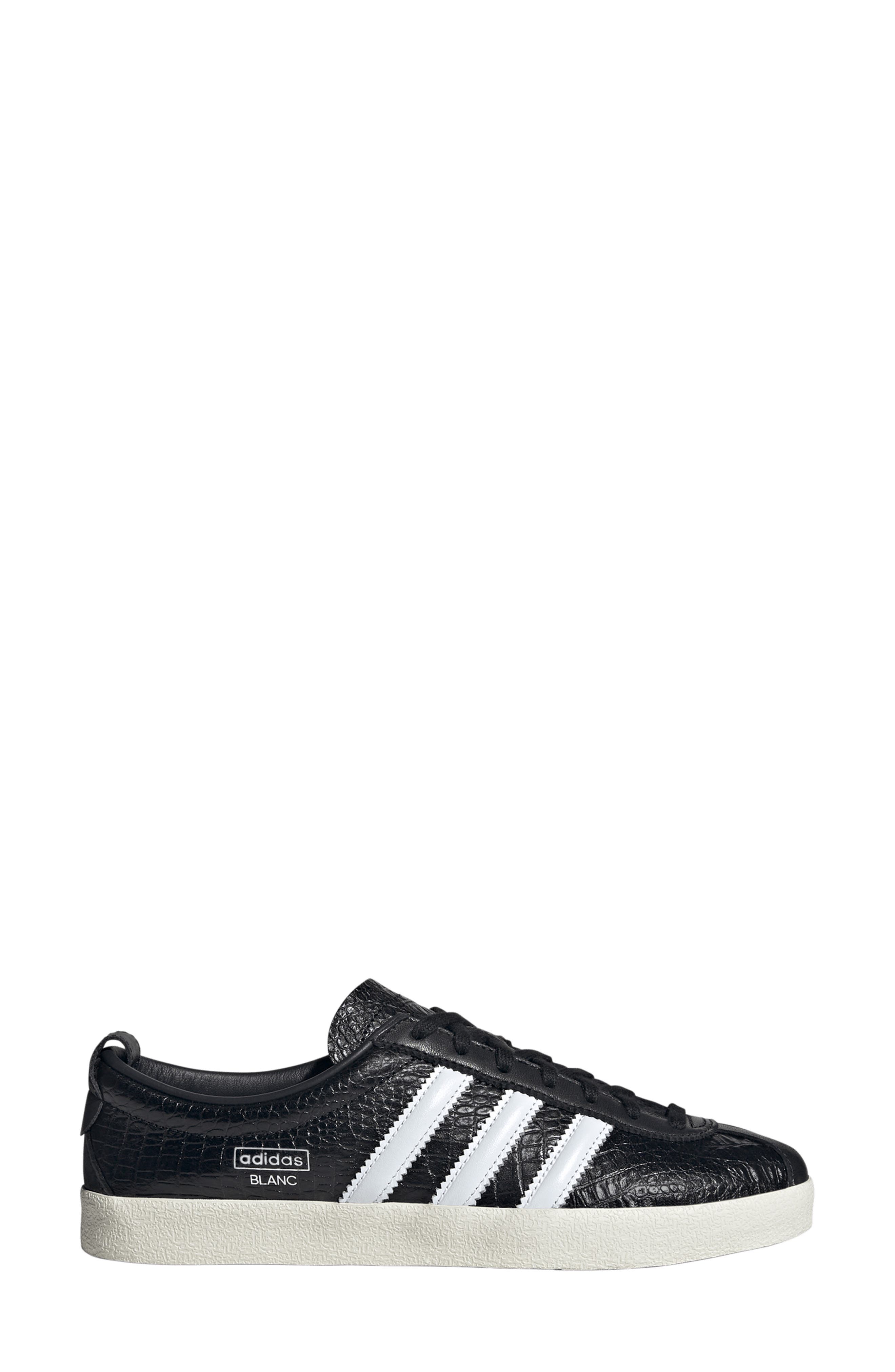 adidas Blanc Leather Sneaker, Alternate, color, Black/ White/ Off White