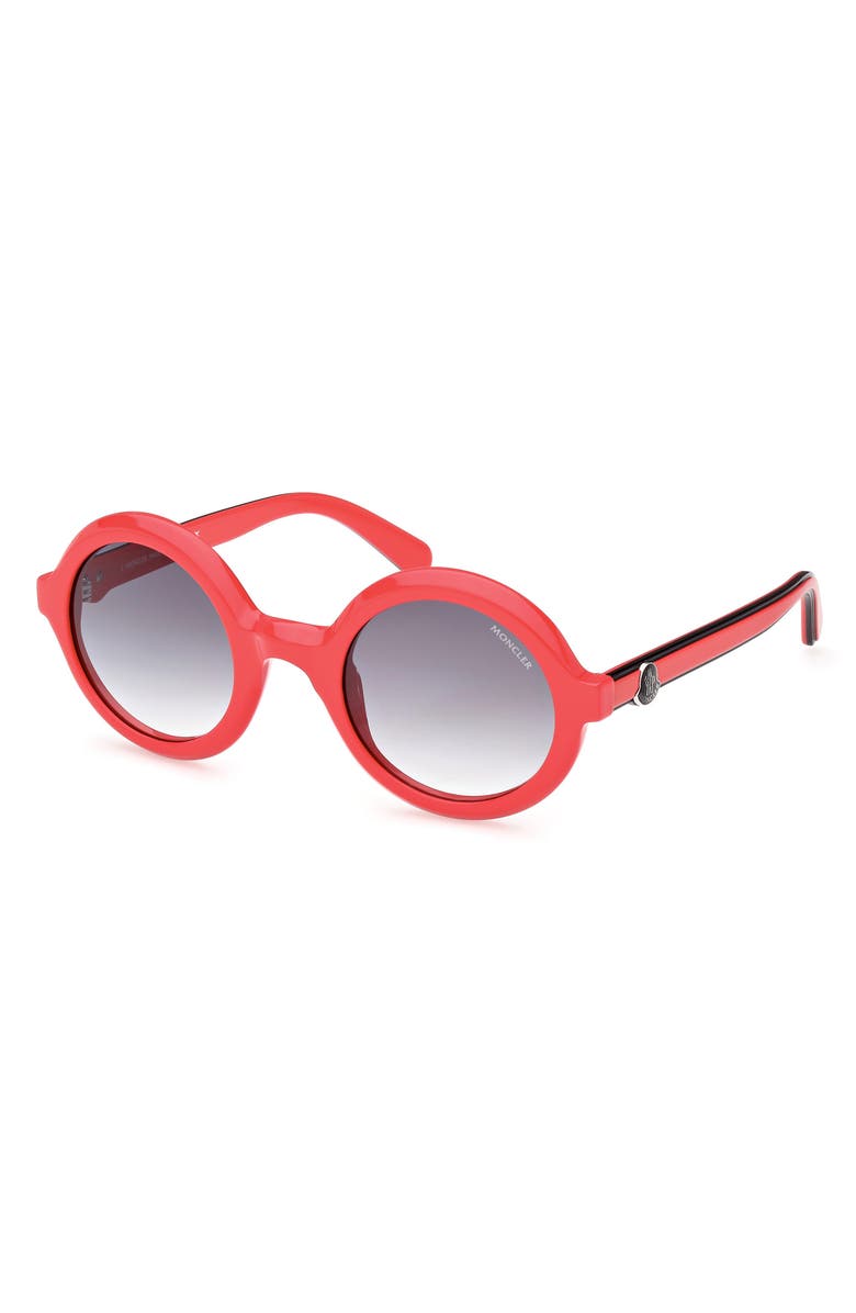 Moncler 50mm Round Sunglasses, Alternate, color, 