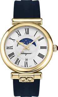 FERRAGAMO Classic Silicone Strap Watch, 42mm