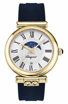 FERRAGAMO Classic Silicone Strap Watch, 42mm