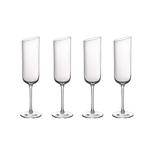 Villeroy & Boch Newmoon Flute Champagne  Set Of 4 In Clear