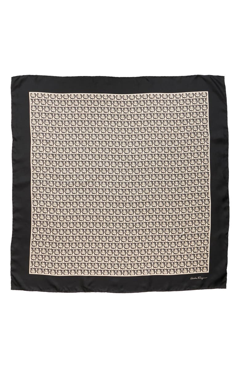 FERRAGAMO Salvatore Ferragamo The Gancini Silk Scarf, Main, color, 