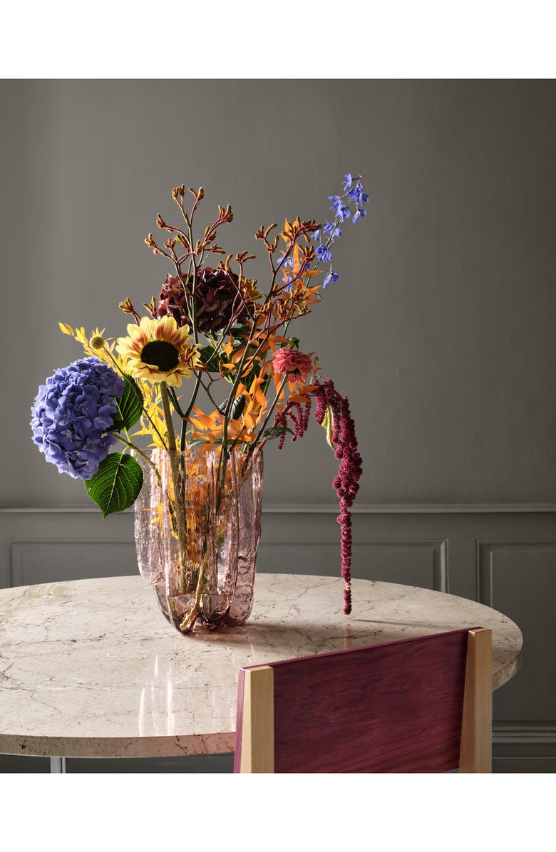 Kosta Boda Crackle Extralarge Vase, Alternate, color, Pink