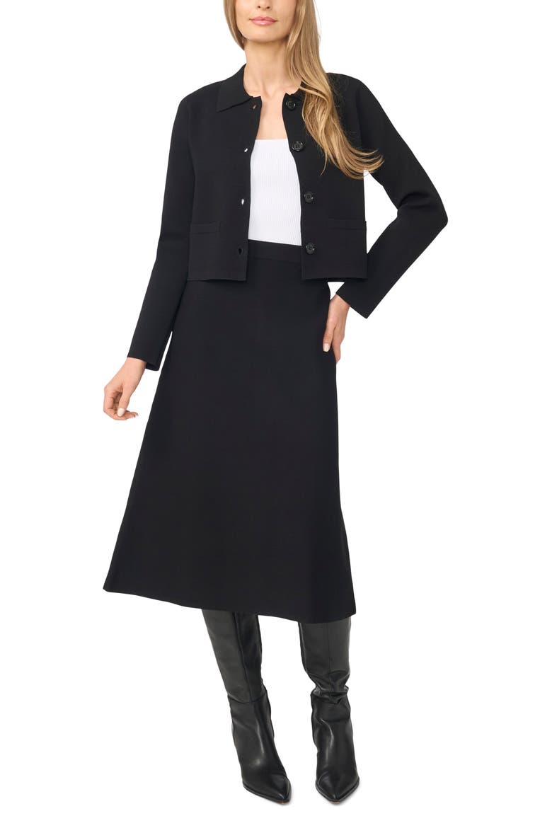 Sweater Knit Jacket, Alternate, color, RICH BLACK