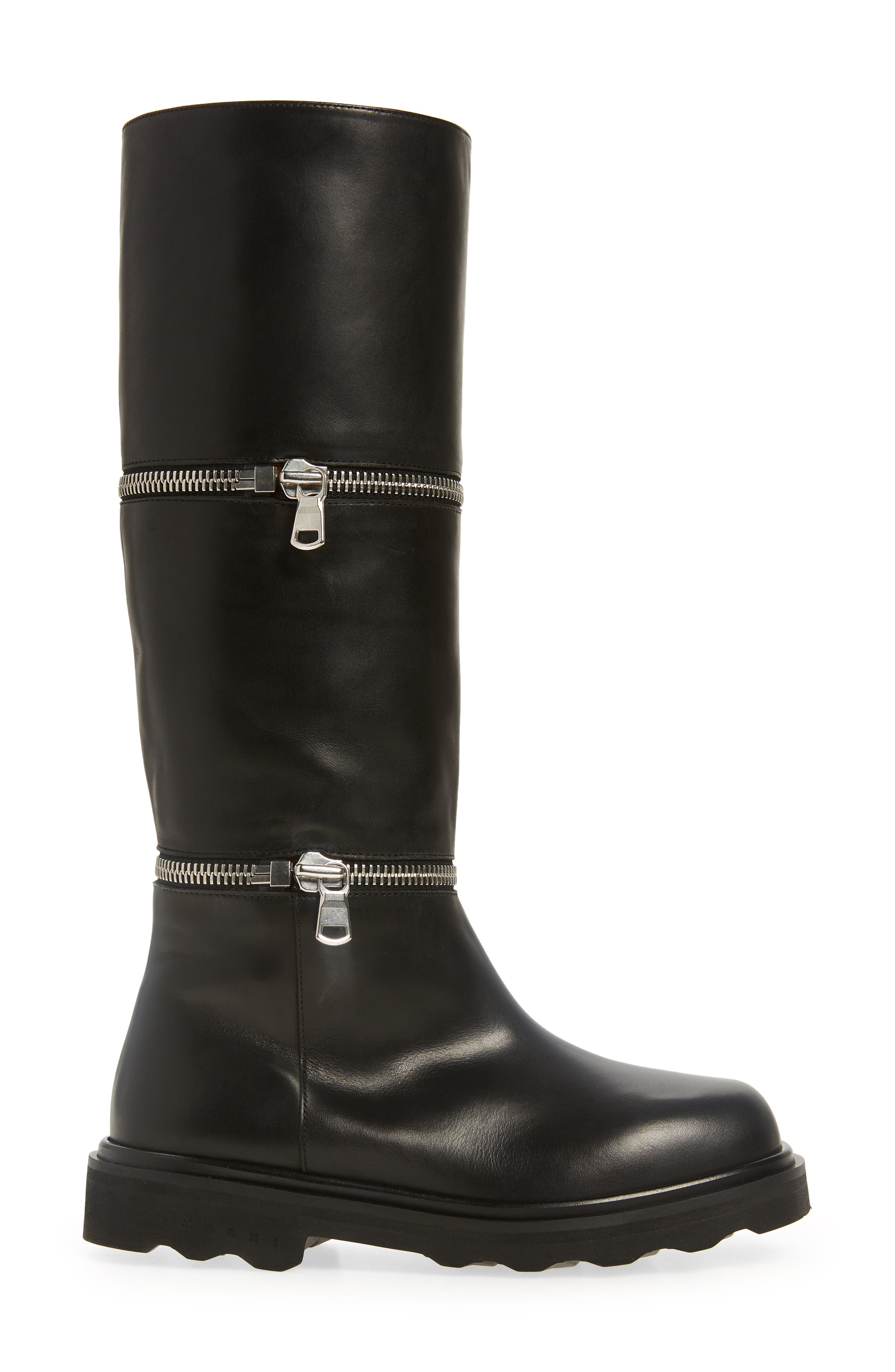 Marni Convertible Zip Knee High Boot, Alternate, color, 