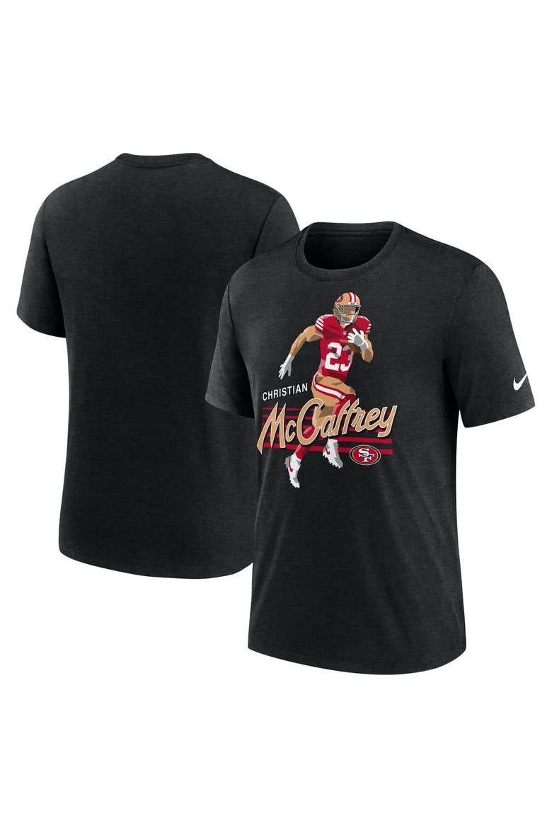 Men's Nike Christian McCaffrey Heather Black San Francisco 49ers Player Graphic T-Shirt, Main, color, Heather Black
