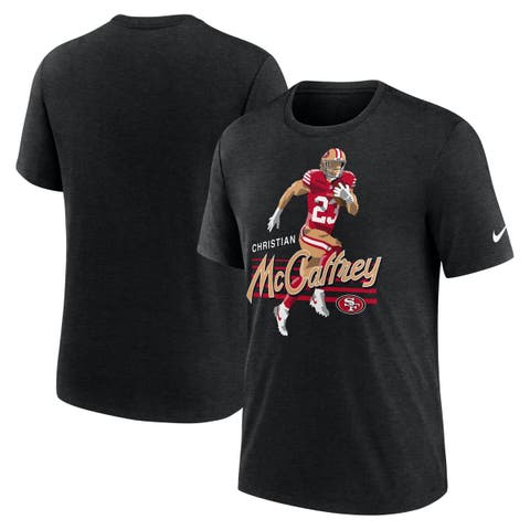 Men's Nike Christian McCaffrey Heather Black San Francisco 49ers Player Graphic T-Shirt
