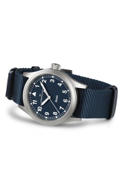 Hamilton Khaki Field Nato Strap Watch, 38mm In Blue