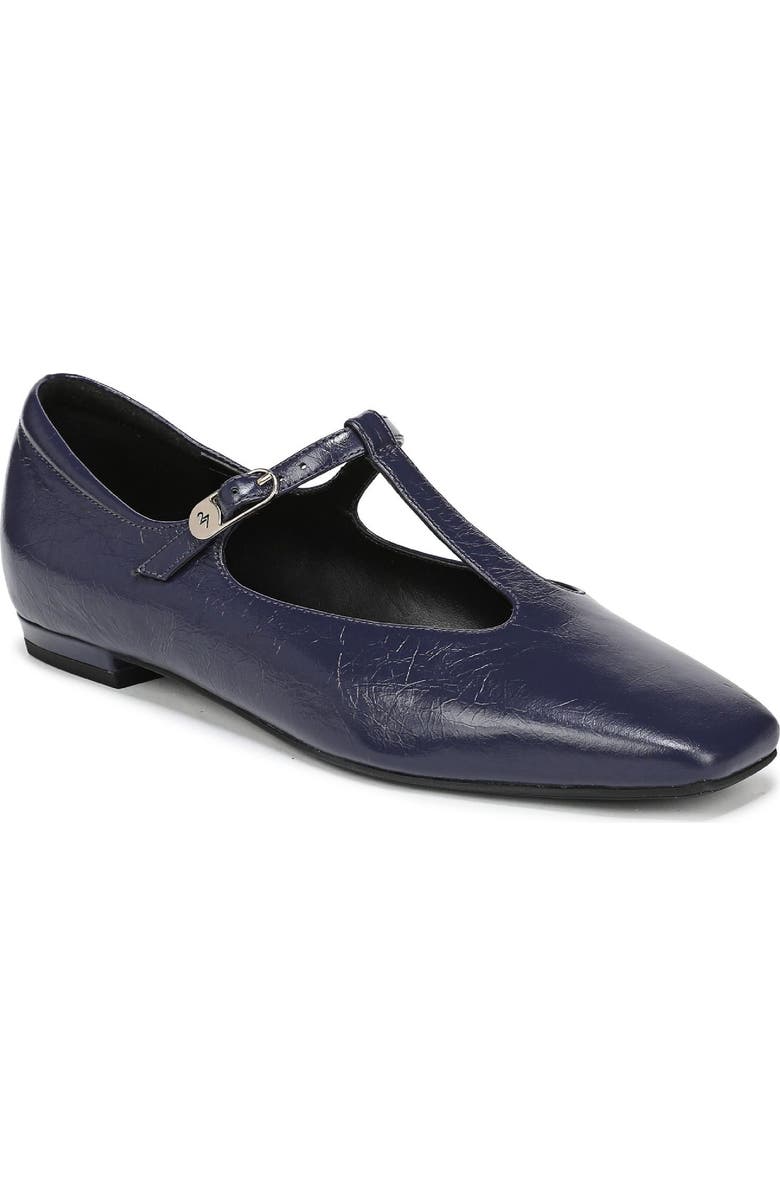 27 EDIT Naturalizer Bella T-Strap Flat, Main, color, Midnight Blue