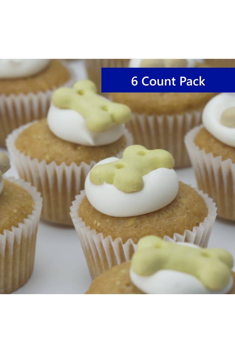 Puppin Mini Cupcake Dog Treat, 6 Pack, Alternate, color, Brown
