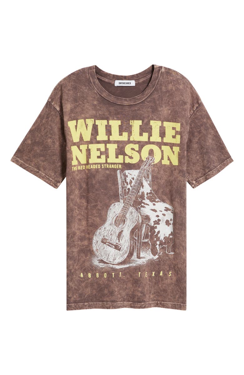Daydreamer Willie Nelson Red Headed Stranger Cotton Graphic T-Shirt, Alternate, color, Brown Stone Acid