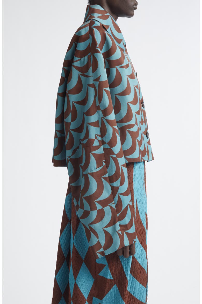 Moon Print Bell Sleeve Jacket, Alternate, color, RAF
