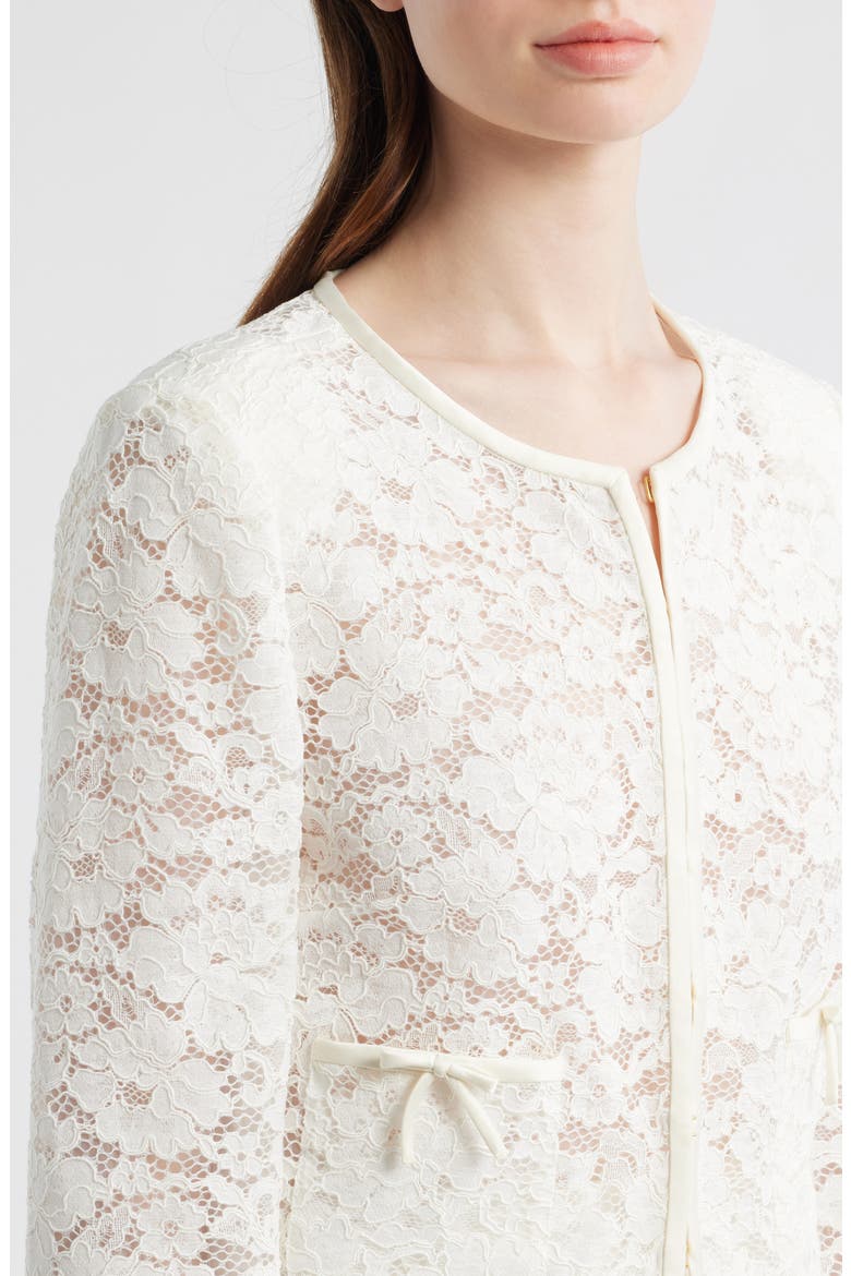 Junetta Lace Jacket, Alternate, color, IVORY
