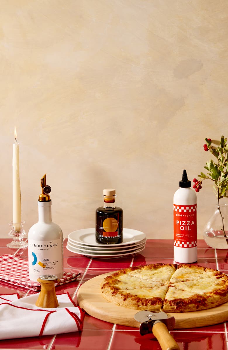 Brightland 3-Piece Pizza Night Set, Alternate, color, White/Red