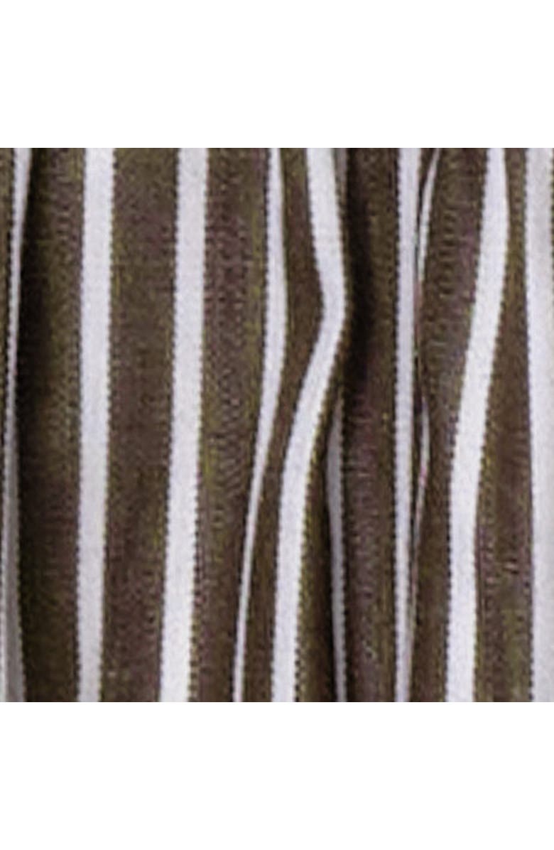 COS Striped Gathered Waist Midi Dress, Alternate, color, Brown / Striped