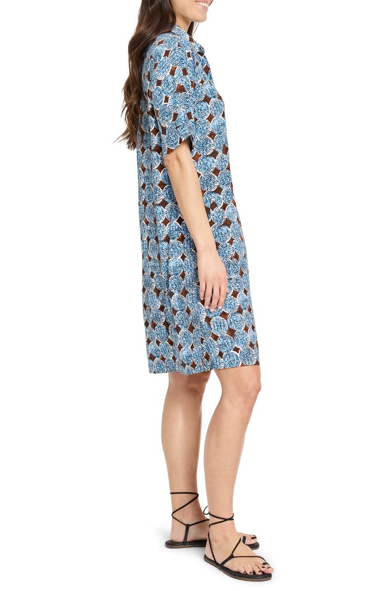 NIC+ZOE Devon Sand Dollar Print Shirtdress, Alternate, color, Blue Multi