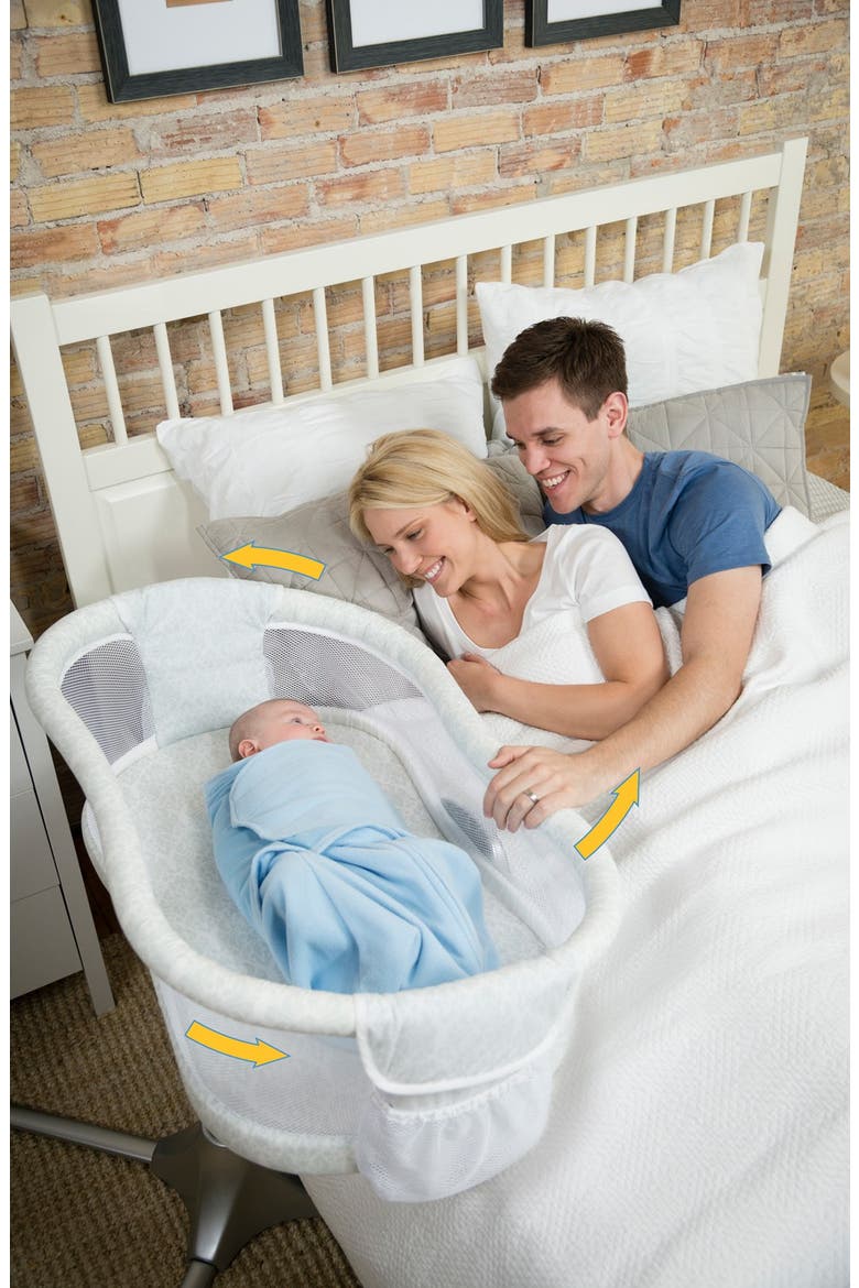 HALO® Innovations 'Bassinest' Bedside Swivel Sleeper, Alternate, color, SILVER DAMASK