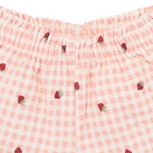 Modern Moments™ By Gerber Top And Shorts Set In Rose Strawberry Gingham