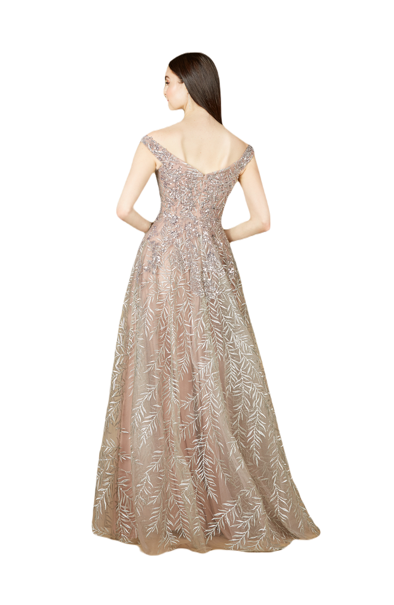 LARA New York Elegant Off Shoulder Lace Ballgown, Alternate, color, 