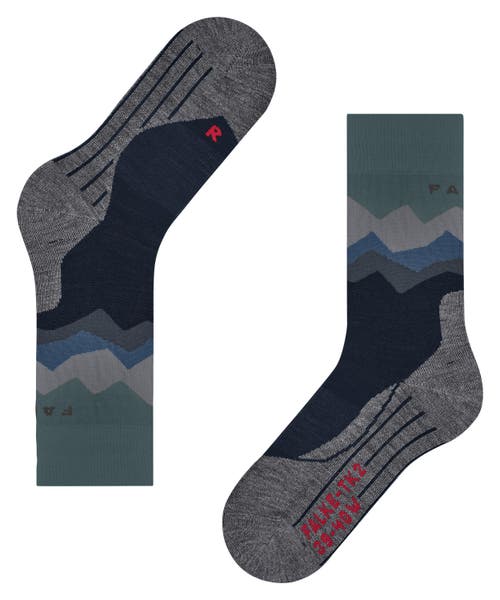 Falke Tk2 Explore Crest Hiking Socks In Blue