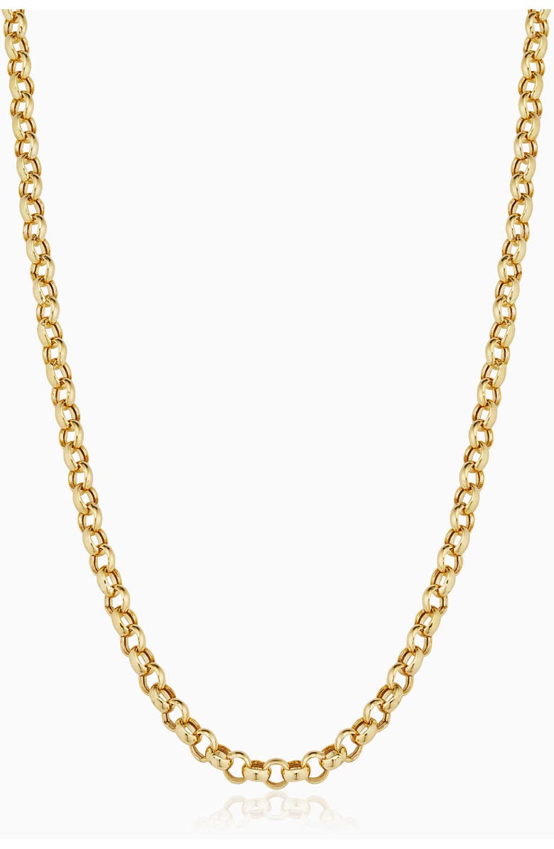 Oradina 14K Gold Rimini Rolo Chain Necklace, Main, color, Yellow Gold