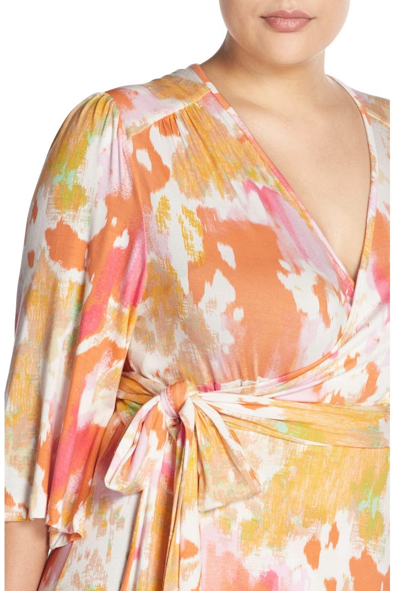Kimono Style Maxi Dress, Alternate, color, LAVA LAMP PRINT